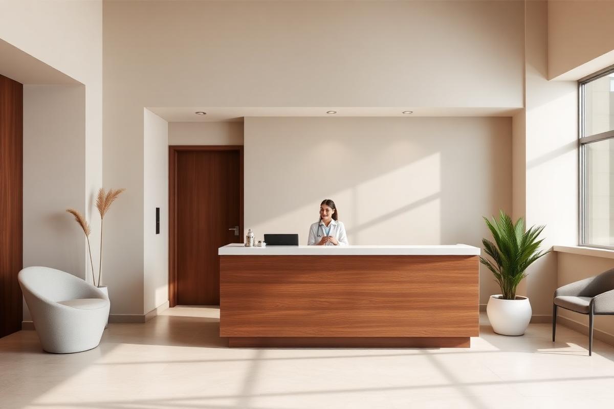 Calm treatment room in a modern medical aesthetics clinic